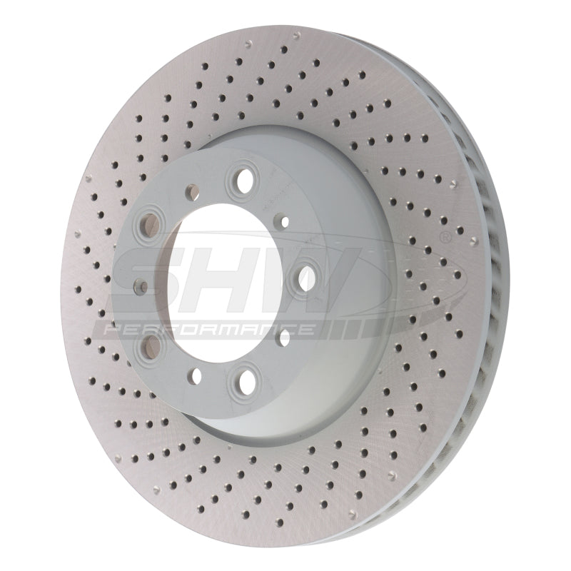 SHW 17-21 Porsche 911 Carrera 3.0L w/o Ceramic Brakes Left Rear Cross-Drilled MB Brake Rotor