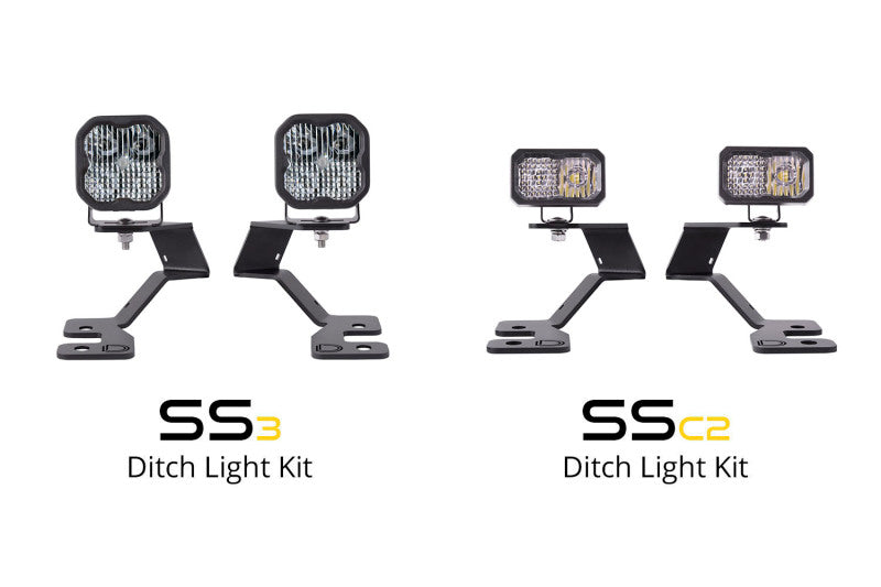 Diode Dynamics 2021 Ford Bronco Stage Series 2in LED Ditch Light Kit - Sport Yellow Pro Combo