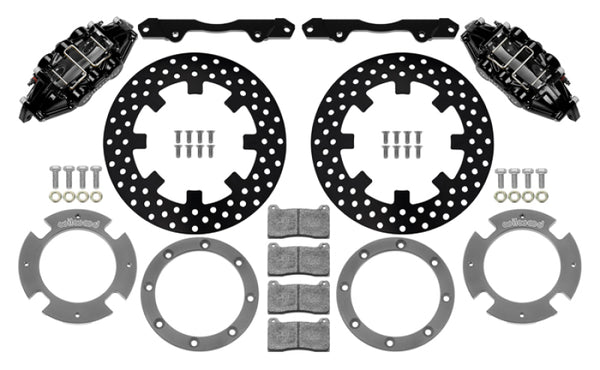 Wilwood 17-21 Can-Am X3RS Black Rear Kit 11.25in - Drilled Rotors