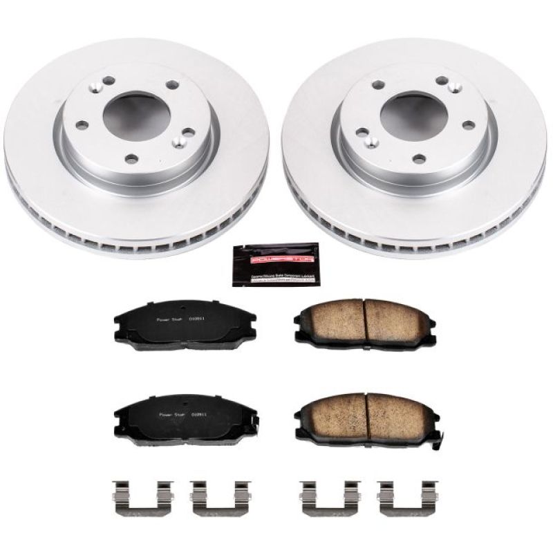 Power Stop 01-05 Hyundai Santa Fe Front Z17 Evolution Geomet Coated Brake Kit