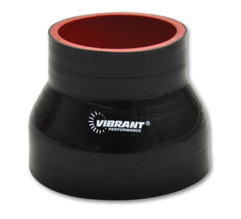 Vibrant 4 Ply Reducer Couper 3in ID x 2.5in ID x 4.5n Long - Black
