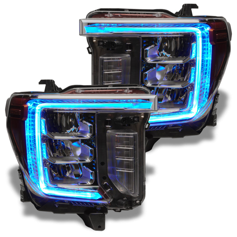 Oracle 20-21 GMC Sierra 2500/3500 HD RGB+W Headlight DRL Upgrade Kit - ColorSHIFT w/ BC1 Controller