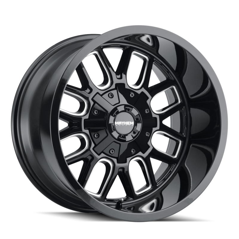 Mayhem 8107 Cogent 22x10 / 6x135 BP / -19mm Offset / 106mm Hub Black w/ Milled Spokes Wheel