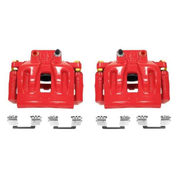 Power Stop 12-17 Chrysler 300 Front Red Calipers w/Brackets - Pair