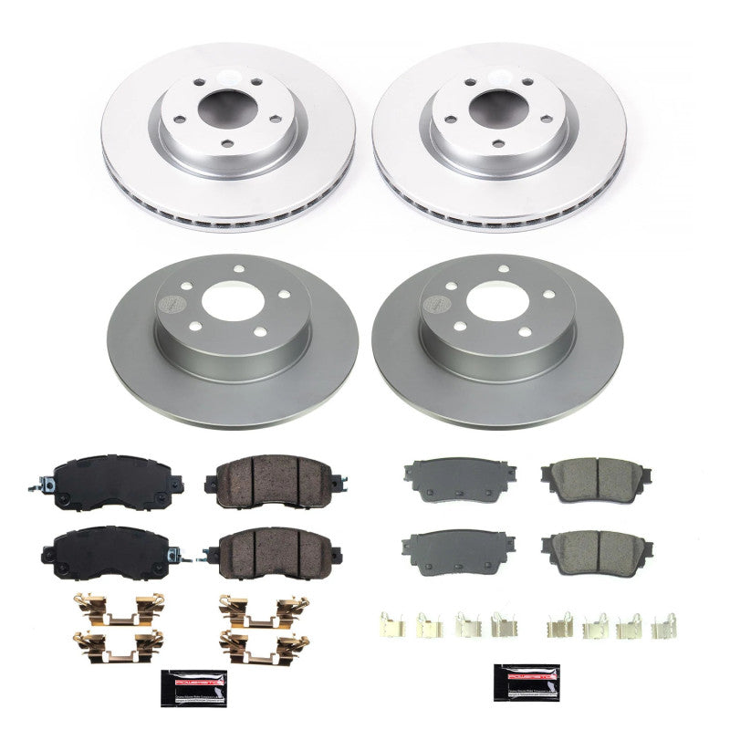 Power Stop 19-22 Nissan Altima Front & Rear Z17 Coated Brake Kit