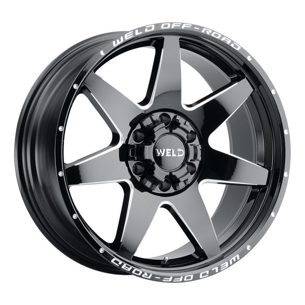 Weld W109 20X10 Retaliate 5X139.7 5X150 ET-18 BS4.75 Gloss Black MIL 110.2