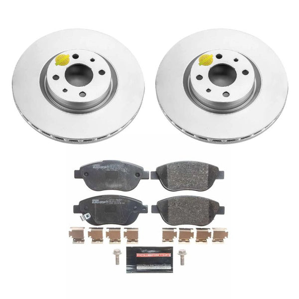 Power Stop 12-19 Fiat 500 Front Euro-Stop Brake Kit