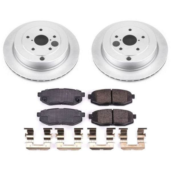 Power Stop 06-07 Subaru B9 Tribeca Rear Z17 Evolution Geomet Coated Brake Kit