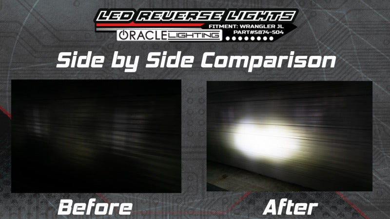 Oracle Rear Bumper LED Reverse Lights for Jeep Wrangler JL - 6000K