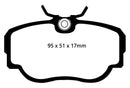 EBC 83-85 BMW 318 1.8 (E30) Redstuff Front Brake Pads