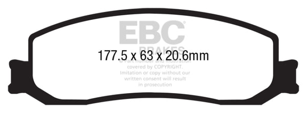 EBC 12 Ford F350 (inc Super Duty) 6.2 DRW 2WD Extra Duty Front Brake Pads