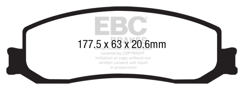 EBC 12 Ford F350 (inc Super Duty) 6.2 DRW 2WD Yellowstuff Front Brake Pads