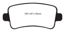 EBC 2013+ Chevy Impala 2.4L Redstuff Rear Brake Pads