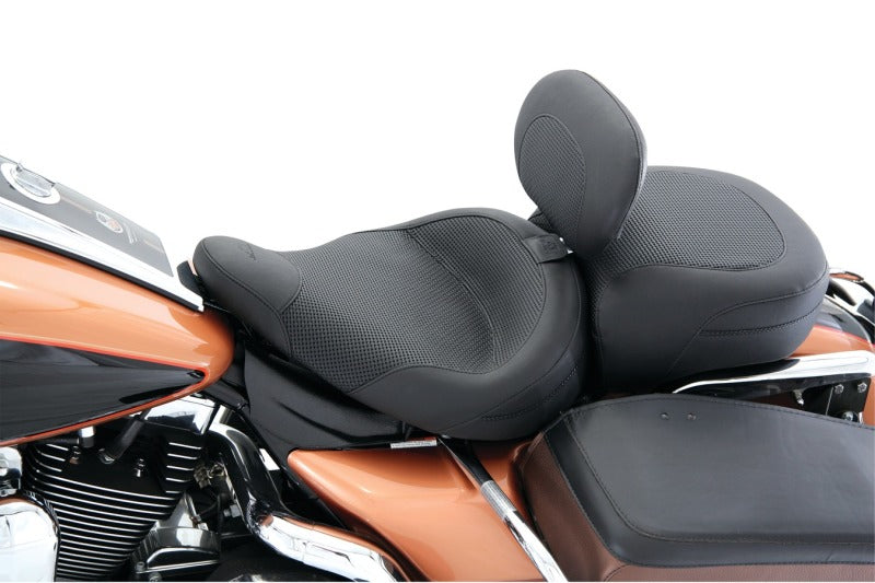 Mustang 83-21 Harley Electra Glide,Rd King Police Standard Touring Pass Seat Texture - Black