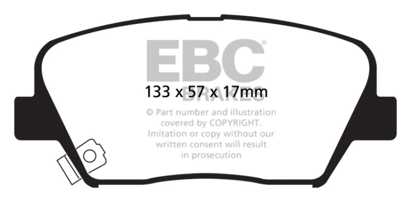EBC 12+ Hyundai Azera 3.3 Redstuff Front Brake Pads