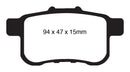 EBC 09-14 Acura TSX 2.4 Redstuff Rear Brake Pads