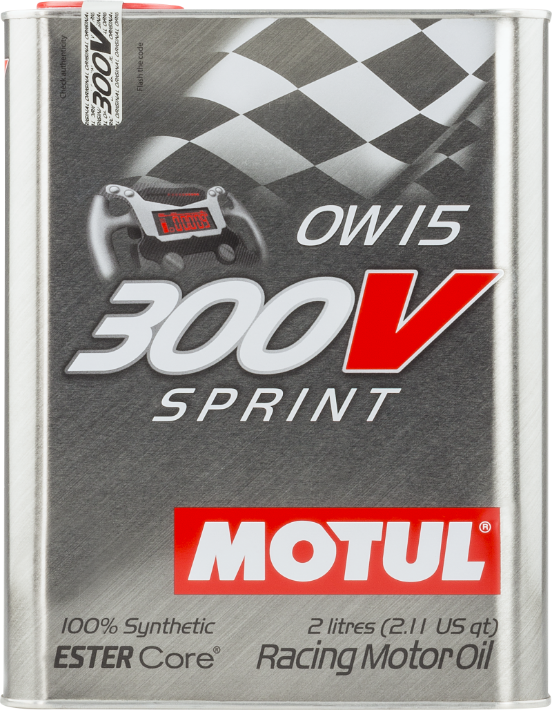 Motul 2L Synthetic-ester Racing Oil 300V SPRINT 0W15 - Case of 6
