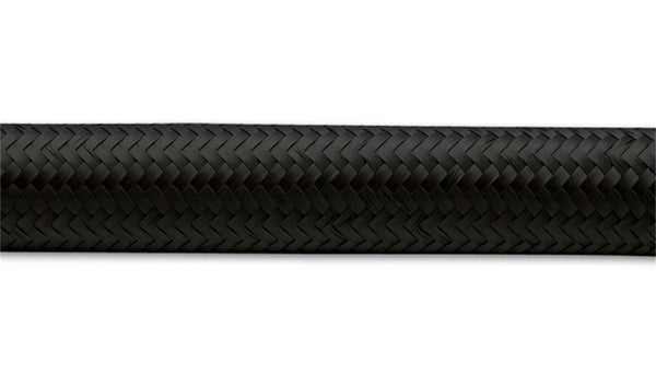 Vibrant -8 AN Black Nylon Braided Flex Hose (2 foot roll)