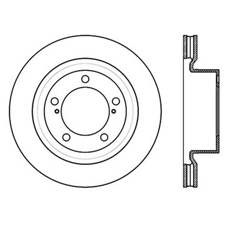 StopTech 07-09 Toyota Tundra / 08-09 Toyota Sequoia Front Left Slotted & Drilled Rotor