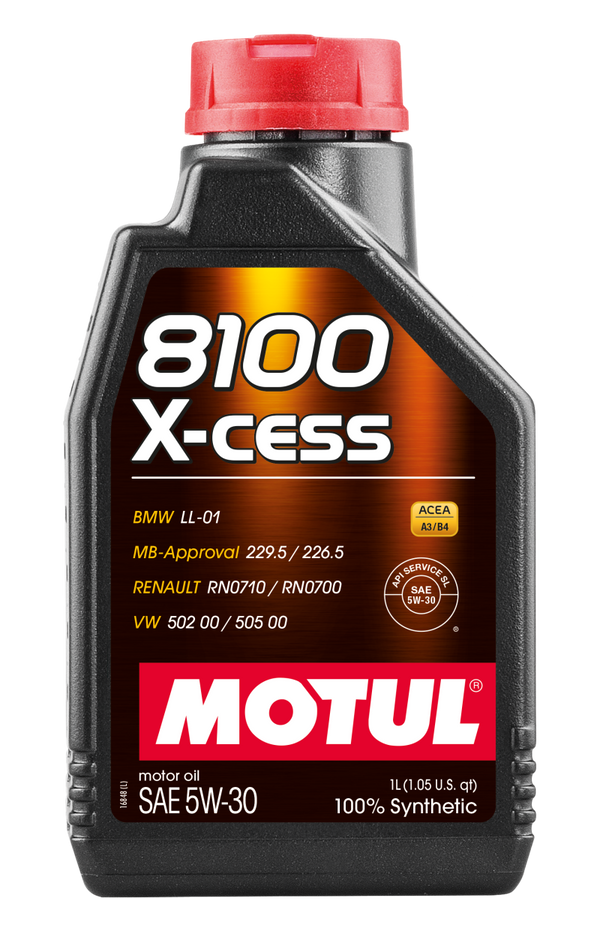 Motul Synthetic Engine Oil 8100 5W30 X-CESS 1L - Case of 12