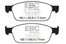 EBC 12+ Ford Focus 2.0 Turbo ST Yellowstuff Front Brake Pads