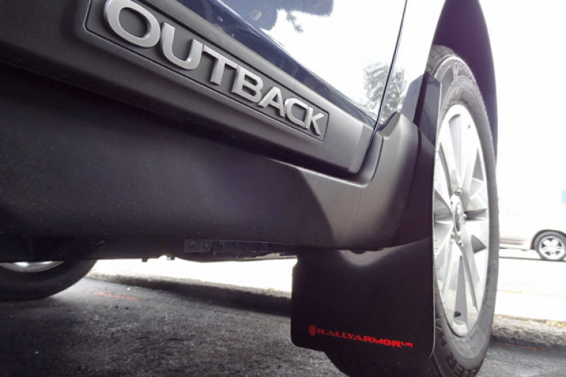 Rally Armor 15-19 Subaru Outback Black UR Mud Flap w/ Grey Logo