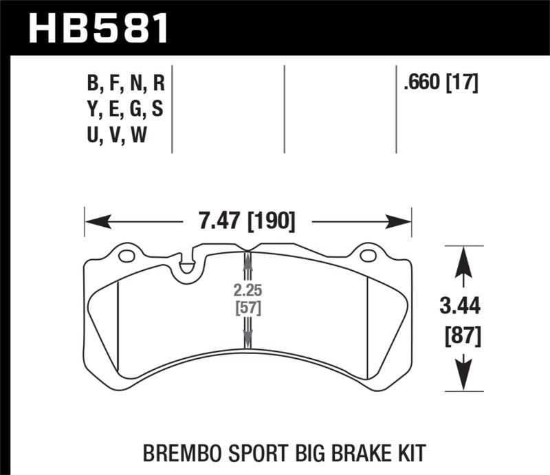 Hawk Brembo Caliper Family J/N  HT-10 Race Brake Pads