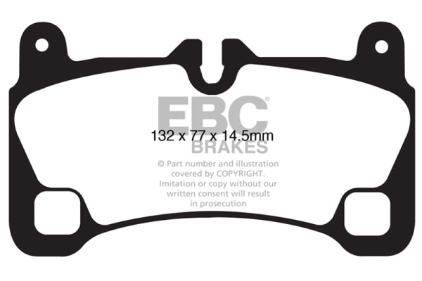 EBC 08 Porsche Cayenne 4.8 Turbo Extra Duty Rear Brake Pads