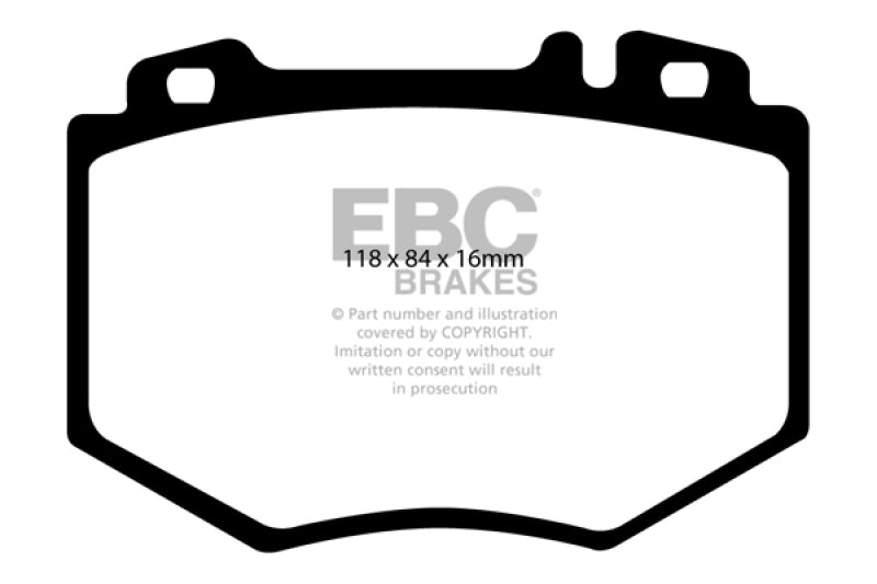 EBC 03-06 Mercedes-Benz CL600 5.5 Twin Turbo Redstuff Front Brake Pads