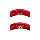 MGP 4 Caliper Covers Engraved Front Mustang Engraved Rear SN95/GT Red finish silver ch
