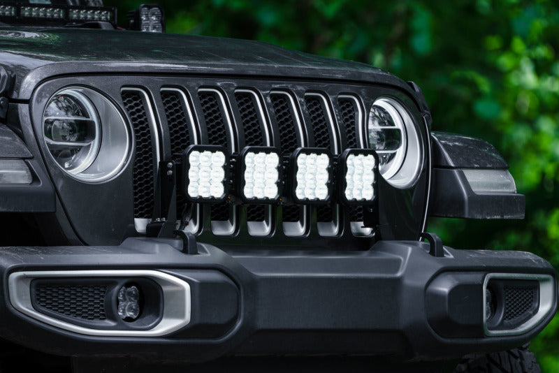 Diode Dynamics Jeep JL SS5 4-Pod CrossLink Grille Lightbar Kit Pro - White Combo