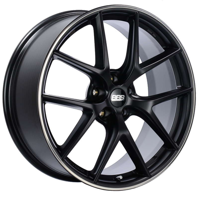 BBS CI-R 20x8.5 5x112 ET32 Satin Black Polished Rim Protector Wheel -82mm PFS/Clip Required