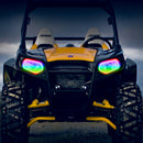 Oracle 08-19 Polaris RZR 570/800/900 Dynamic RGB+W Headlight Halo Kit - ColorSHIFT - Dynamic