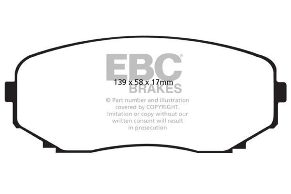 EBC 11-14 Ford Edge 2.0 Turbo Extra Duty Front Brake Pads