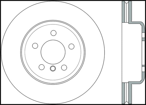 StopTech 2011-2013 BMW 535i / 2012-2016 BMW 640i Slotted & Drilled Front Left Brake Rotor