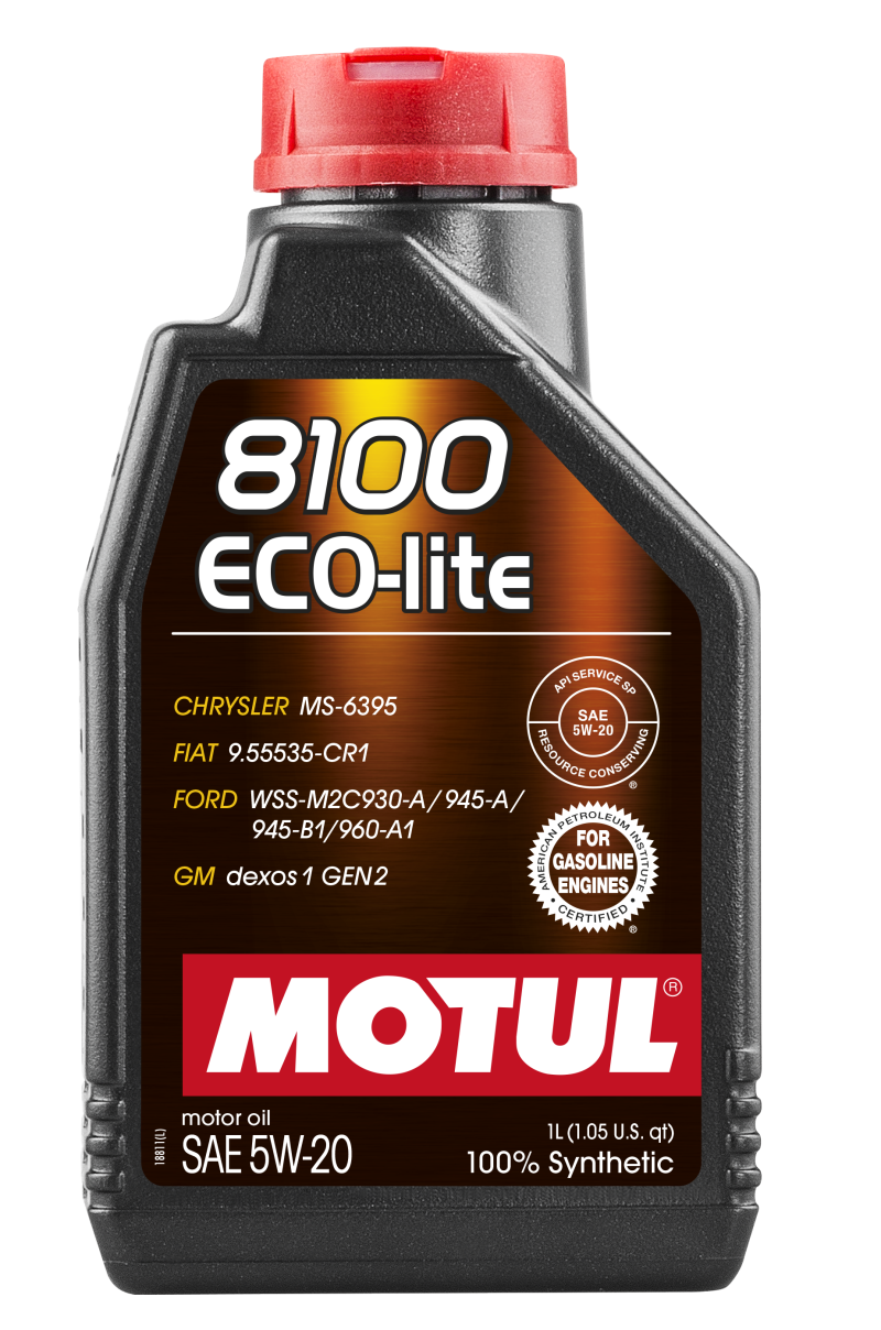 Motul 1L Synthetic Engine Oil 8100 5W20 ECO-LITE - Case of 12