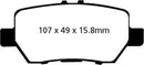 EBC 05-08 Acura RL 3.5 Greenstuff Rear Brake Pads