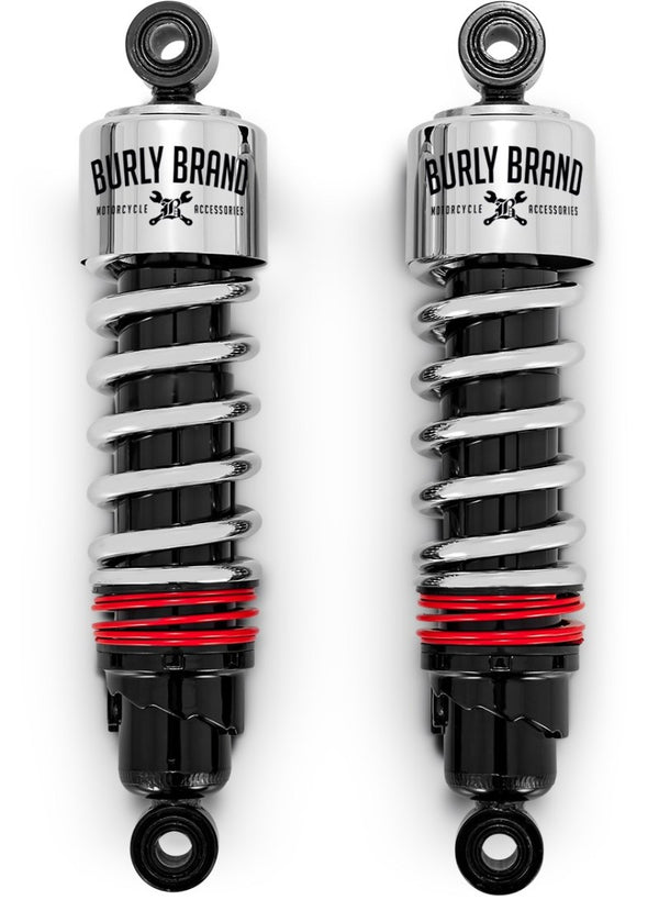 Burly Brand Slmmr Shocks FLH - Chrome