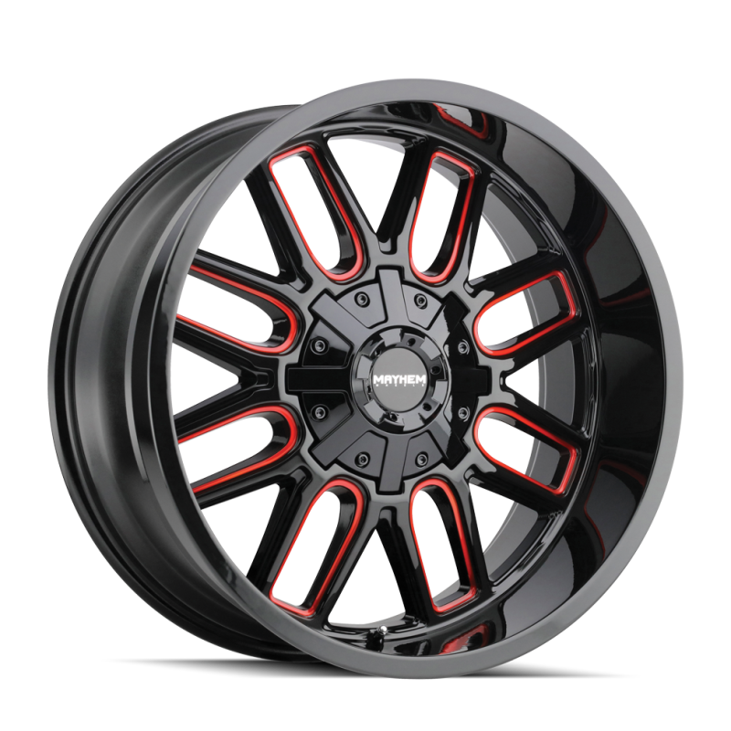 Mayhem 8107 Cogent 22x10 / 6x135 BP / -19mm Offset / 106mm Hub Black w/ Prism Red Wheel