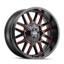 Mayhem 8107 Cogent 20x9 / 8x165.1 BP / 18mm Offset / 130.8mm Hub Black w/ Prism Red Wheel