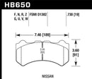 Hawk 09-11 Nissan GT-R DTC-70 Motorsports Front Brake Pads