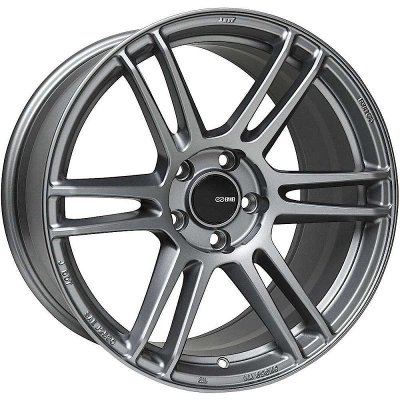 Enkei TSR-6 18x8 5x100 45mm Offset 72.6mm Bore Titanium Gray Wheel