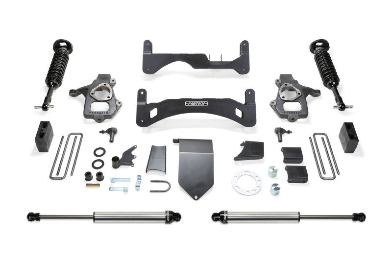 Fabtech 14-18 GM C/K1500 w/OE Alum. UCA 6in Perf. System Gen II w/DL 2.5 Coilovers & Rear DL Shocks