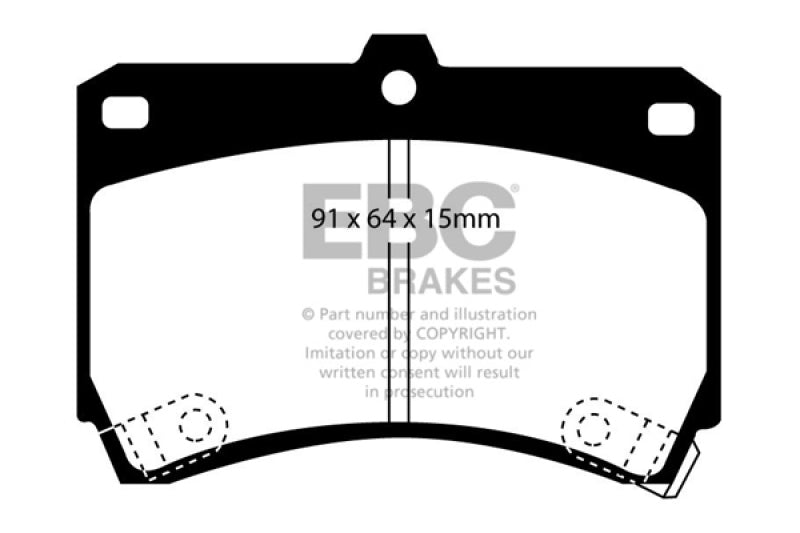 EBC 94-97 Ford Aspire 1.3 manual Ultimax2 Front Brake Pads