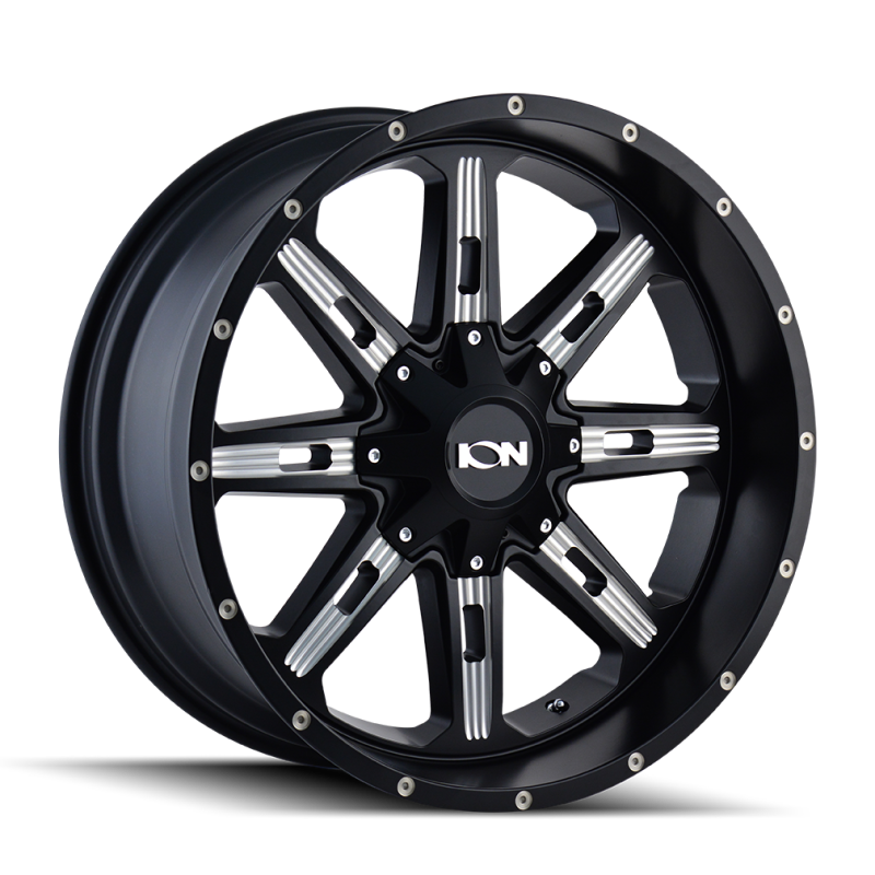 ION Type 184 17x9 / 8x165.1 BP / 18mm Offset / 130.8mm Hub Satin Black/Milled Spokes Wheel