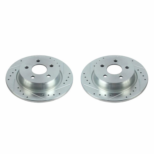 Power Stop 18-20 Ford Transit Connect Rear Evolution Drilled & Slotted Rotors - Pair