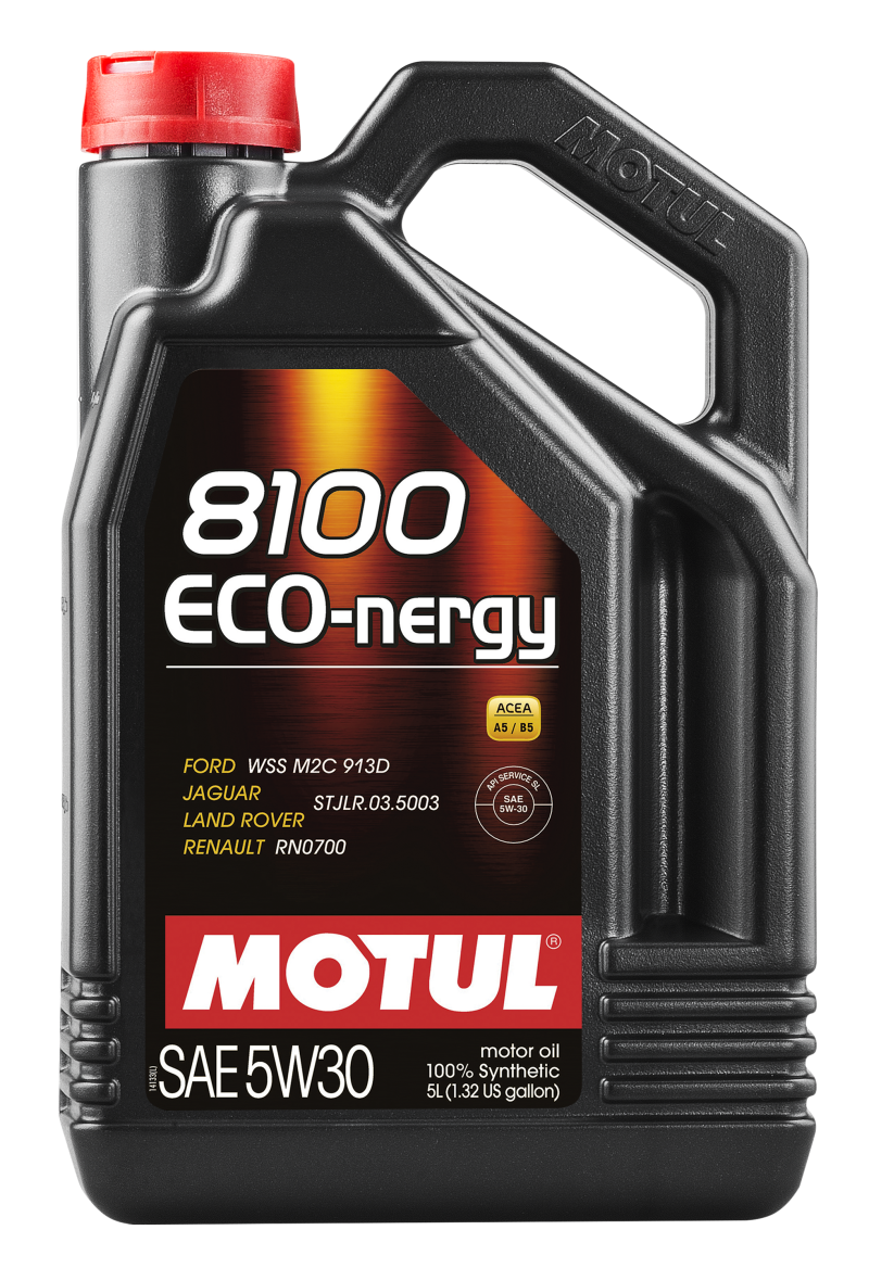 Motul 5L Synthetic Engine Oil 8100 5W30 ECO-NERGY - Ford 913C - Case of 4