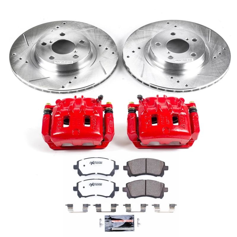 Power Stop 98-02 Subaru Forester Front Z26 Street Warrior Brake Kit w/Calipers