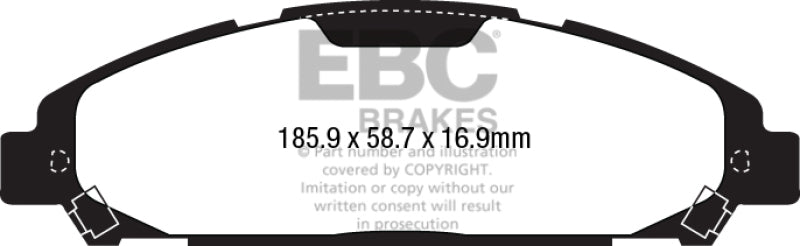 EBC 15+ Ford Mustang 2.3 Turbo Yellowstuff Front Brake Pads