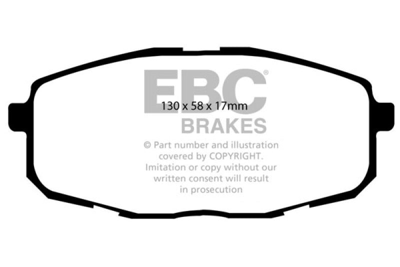 EBC 09-12 Hyundai Elantra 2.0 Touring Redstuff Front Brake Pads